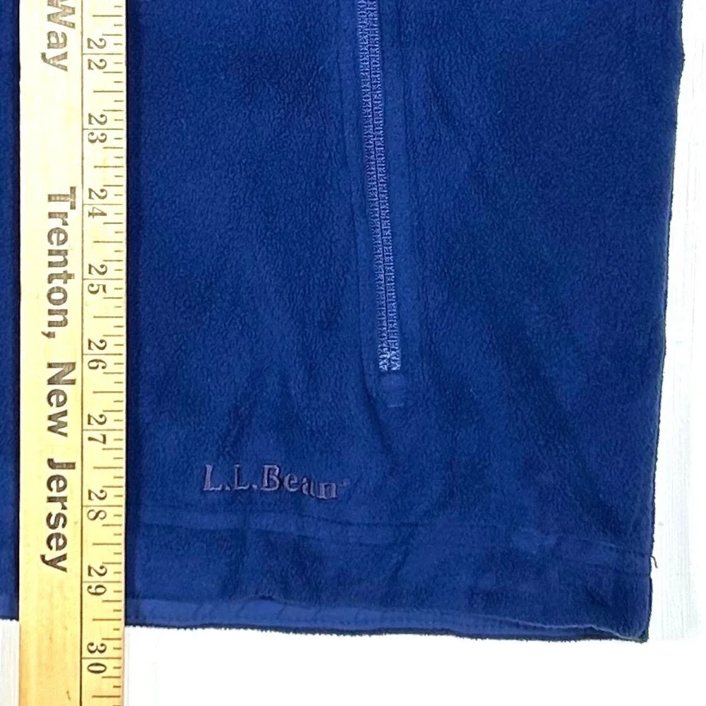 LL Bean Mens XL Full Zip Fleece Jacket Royal Blue Mock Neck 0 FJM3